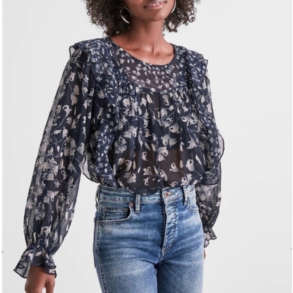 Lucky Brand Tops - LUCKY BRAND | Sweet Chiffon Peasant Top NEW!